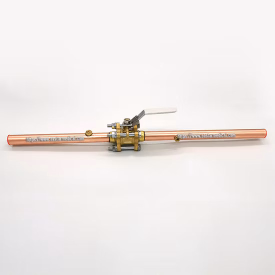 OEM/ODM 2 3 Piece Cpx General Assembly Medical Oxygen Isolation Brass Ball Valve with Medical Gas Pipeline Equipment Factory Price Medical Lockable Line Valve