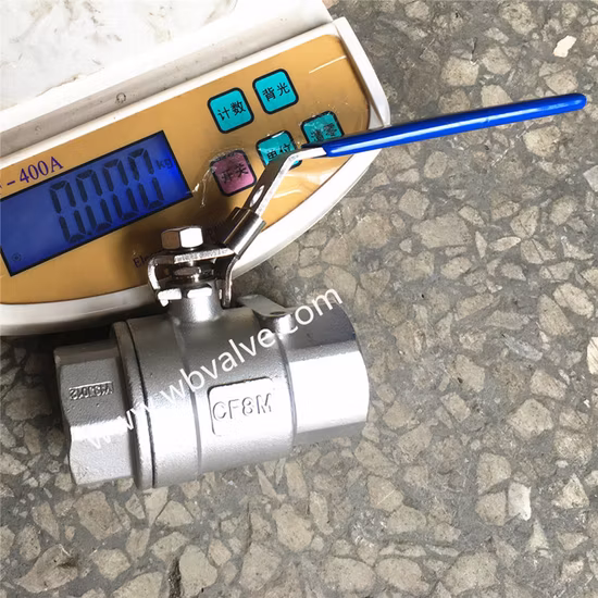 2 peças F/M rosqueadas/aparafusadas válvula de esfera de fundição de investimento com trava, aço inoxidável SS304/CF8 furo completo para água/válvula de esfera industrial