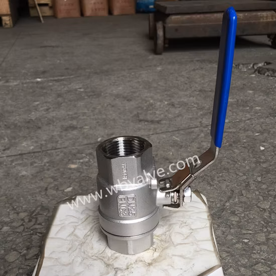 Válvula de esfera de fundição de investimento com trava de aço inoxidável M rosqueada/aparafusada Válvula de esfera de aço de passagem completa para água/industrial