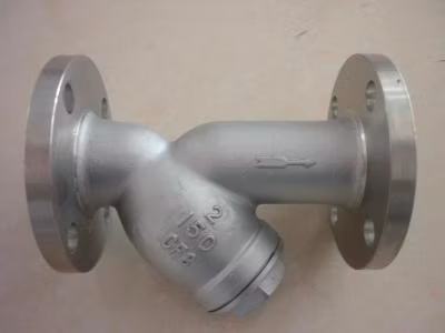 Filtro em Y flangeado industrial JIS 10K de aço inoxidável