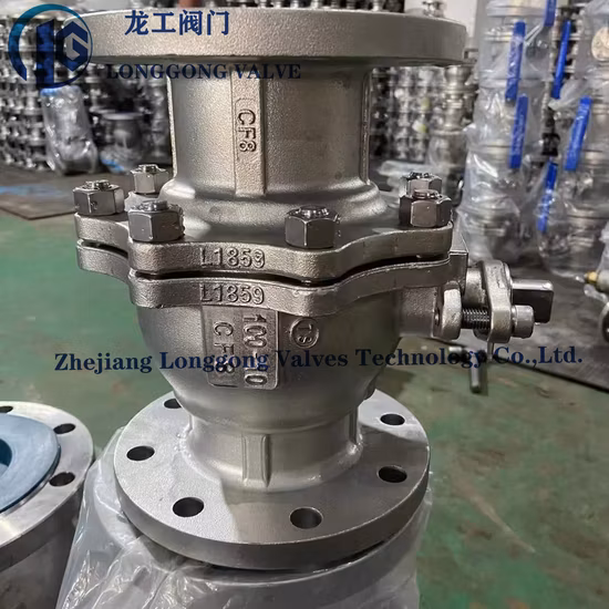 Válvula de esfera de flange flutuante API&ASME&DIN&JIS CF8m / CF8 / Wcb 2PC