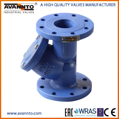 Ferro dúctil Tipo Y Filtro Flange duplo Água DIN/JIS/ASME/ASTM/GB